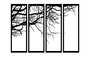 Wallity Tree Accesorio Decorativo de Pared Metálico Negro